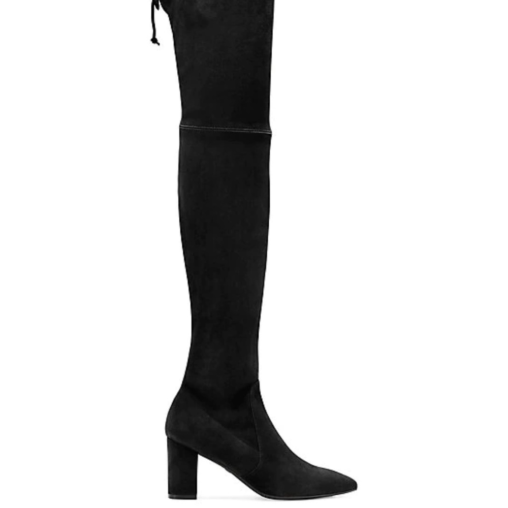 STUART WEITZMAN SUEDE OVER THE KNEE POINTY  BOOTS